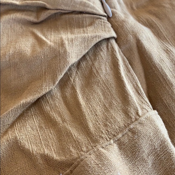 Free People gold stretchy miniskirt - Picture 4 of 8